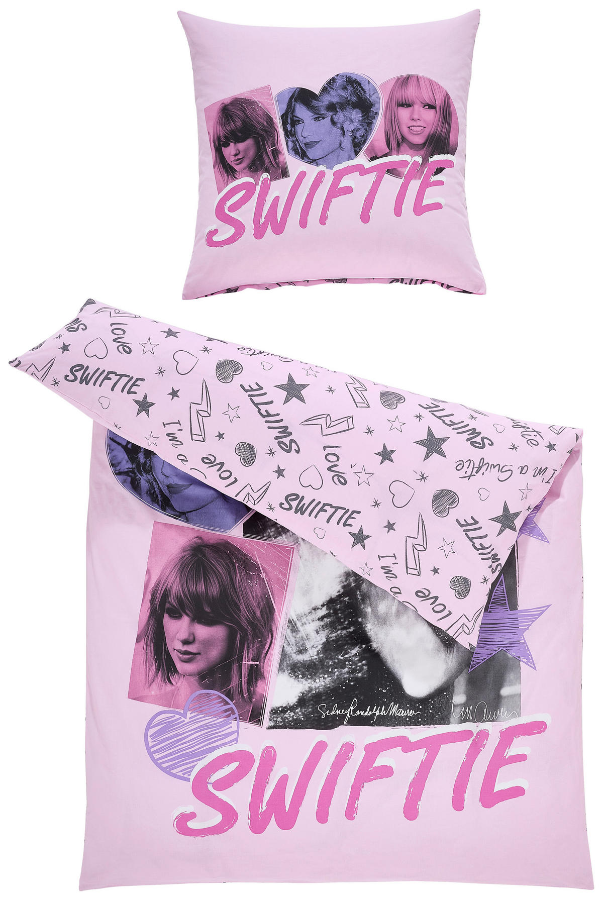 JUGENDBETTWÄSCHE SWIFTIE Renforcé 135/200 cm  - Hellrosa, Design, Textil (135/200cm)