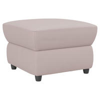HOCKER Lederlook Hellgrau  - Hellgrau/Schwarz, KONVENTIONELL, Kunststoff/Textil (68/45/68cm) - Livetastic