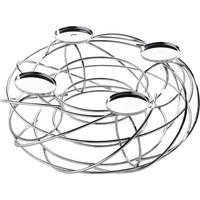 ADVENTSKRANZ Lifestyle  - Chromfarben, MODERN, Metall (35cm) - Justinus
