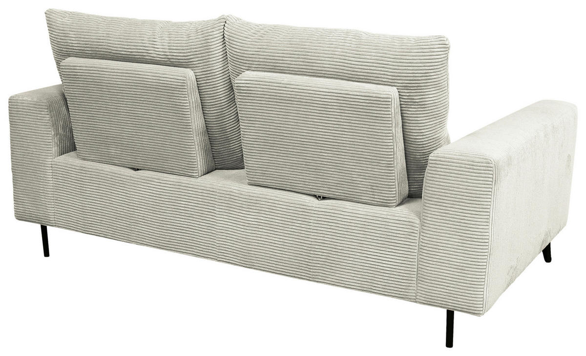 BIGSOFA Cord Naturfarben  - Schwarz/Naturfarben, KONVENTIONELL, Textil/Metall (246/100/116cm) - Carryhome