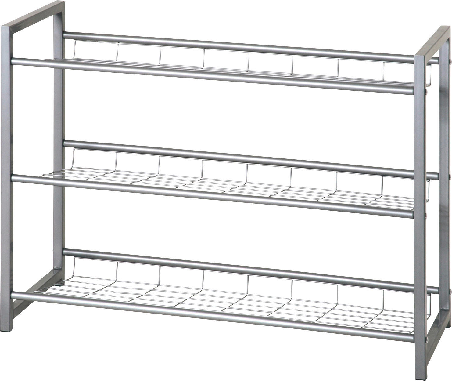 STALAK ZA OBUĆU boje aluminija metal - boje aluminija, Moderno, metal (80/60/30cm) - Boxxx