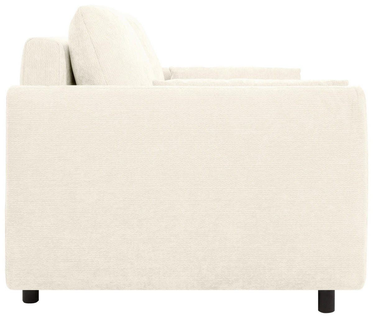 SCHLAFSOFA  in Chenille Creme  - Creme/Schwarz, KONVENTIONELL, Kunststoff/Textil (161/90/108cm) - Carryhome