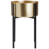 SAKSIJA ZA BILJE  metal  - zlatna/crna, Trendi, metal (33,5/45cm) - Ambia Home