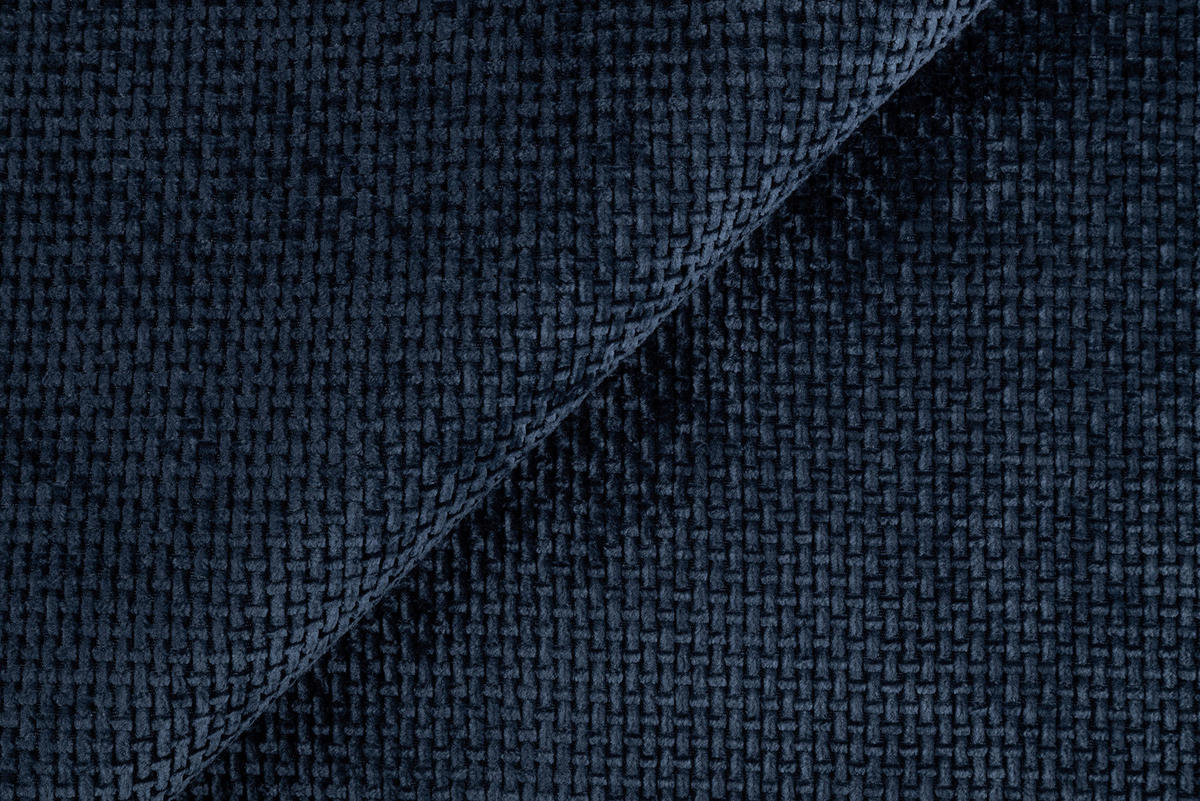 ECKSOFA Struktur Dunkelblau  - Schwarz/Dunkelblau, Design, Textil/Metall (186/284cm) - Lomoco