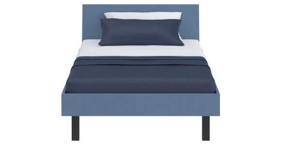 BETT 120/200 cm  in Blau  - Blau/Schwarz, Design, Holzwerkstoff/Metall (120/200cm) - Xora