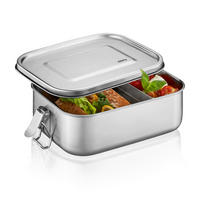 LUNCHBOX - Edelstahlfarben, KONVENTIONELL, Metall (13,3/6,3/18cm) - Gefu