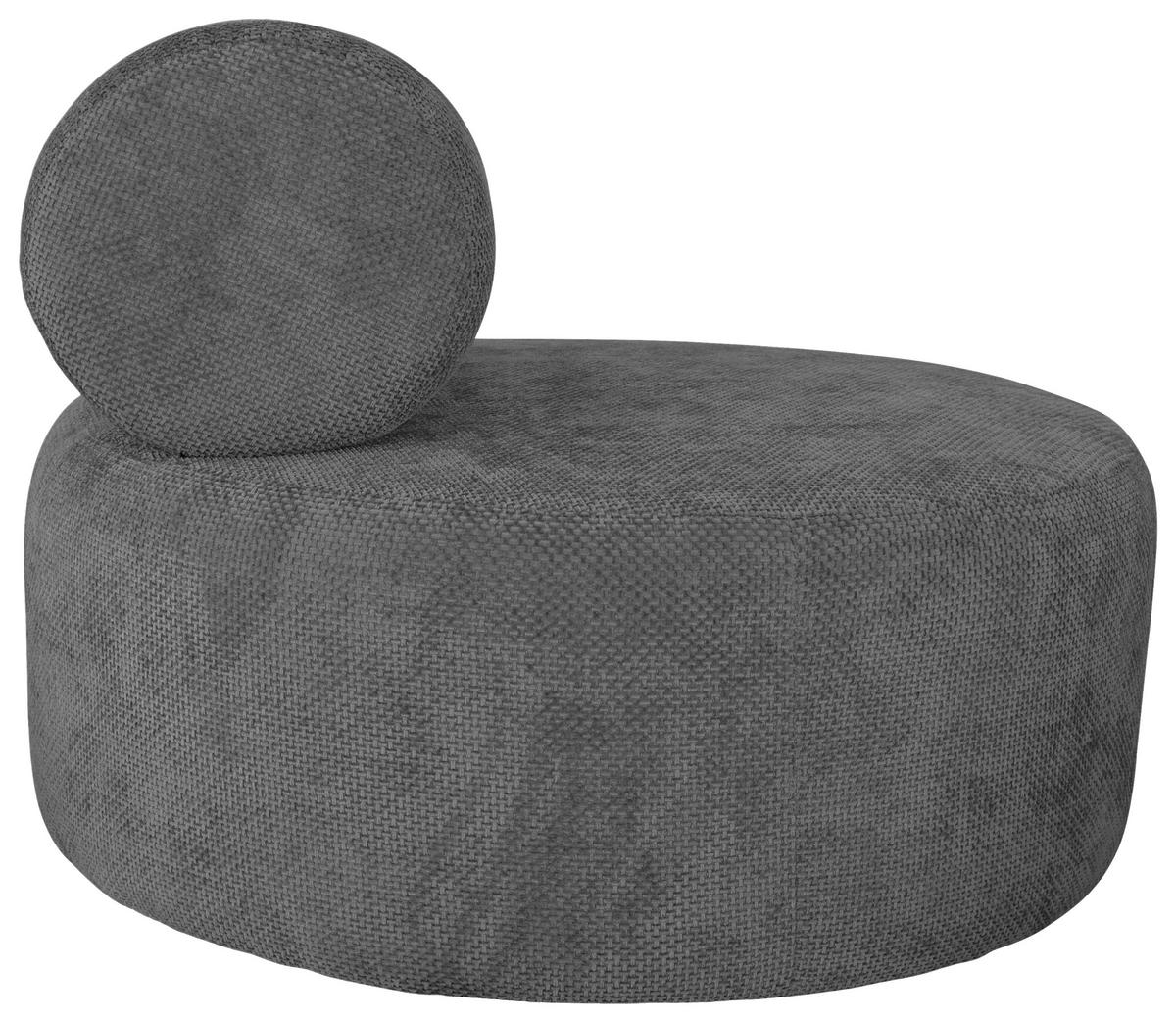 SESSEL in Struktur Dunkelgrau  - Dunkelgrau/Schwarz, Basics, Textil/Metall (88/70/88cm) - Livetastic