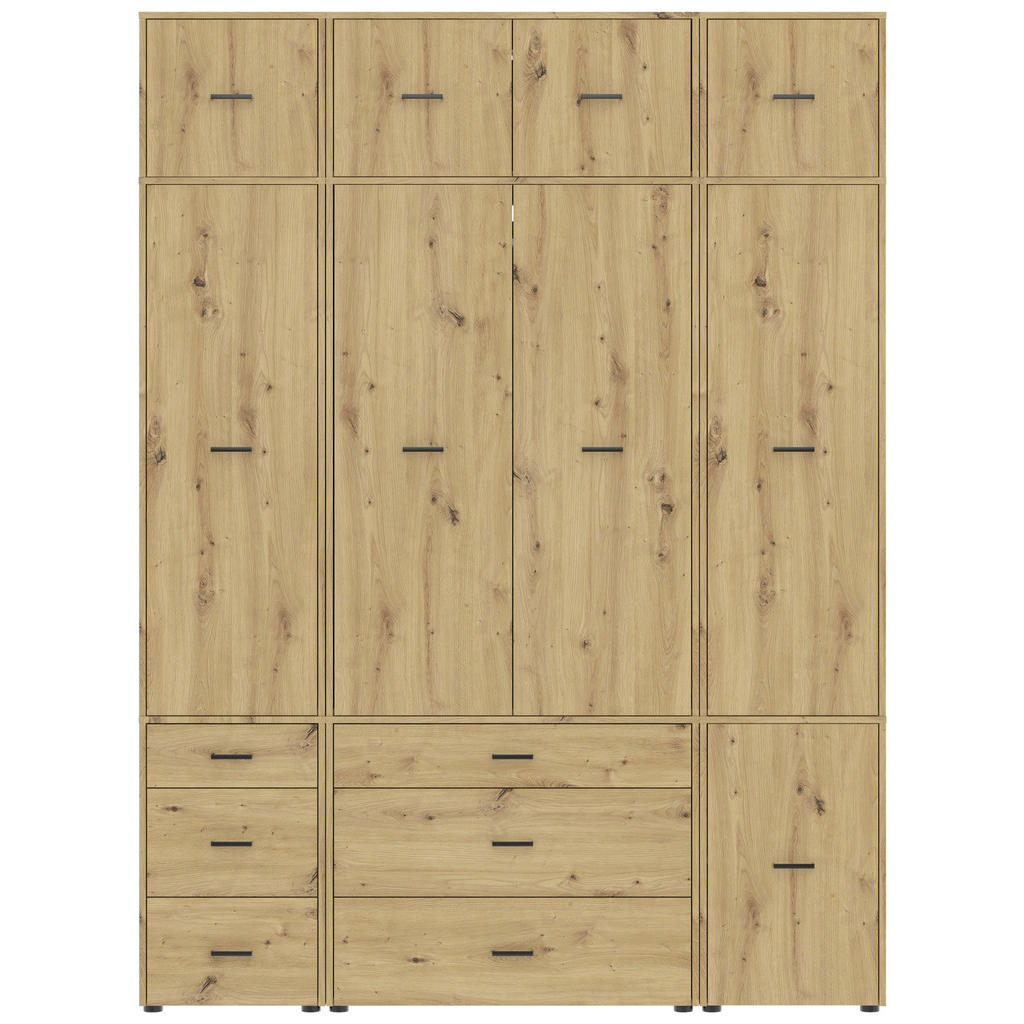 Kleiderschrank Kivo Eiche Artisan Dekor, B: 180 cm