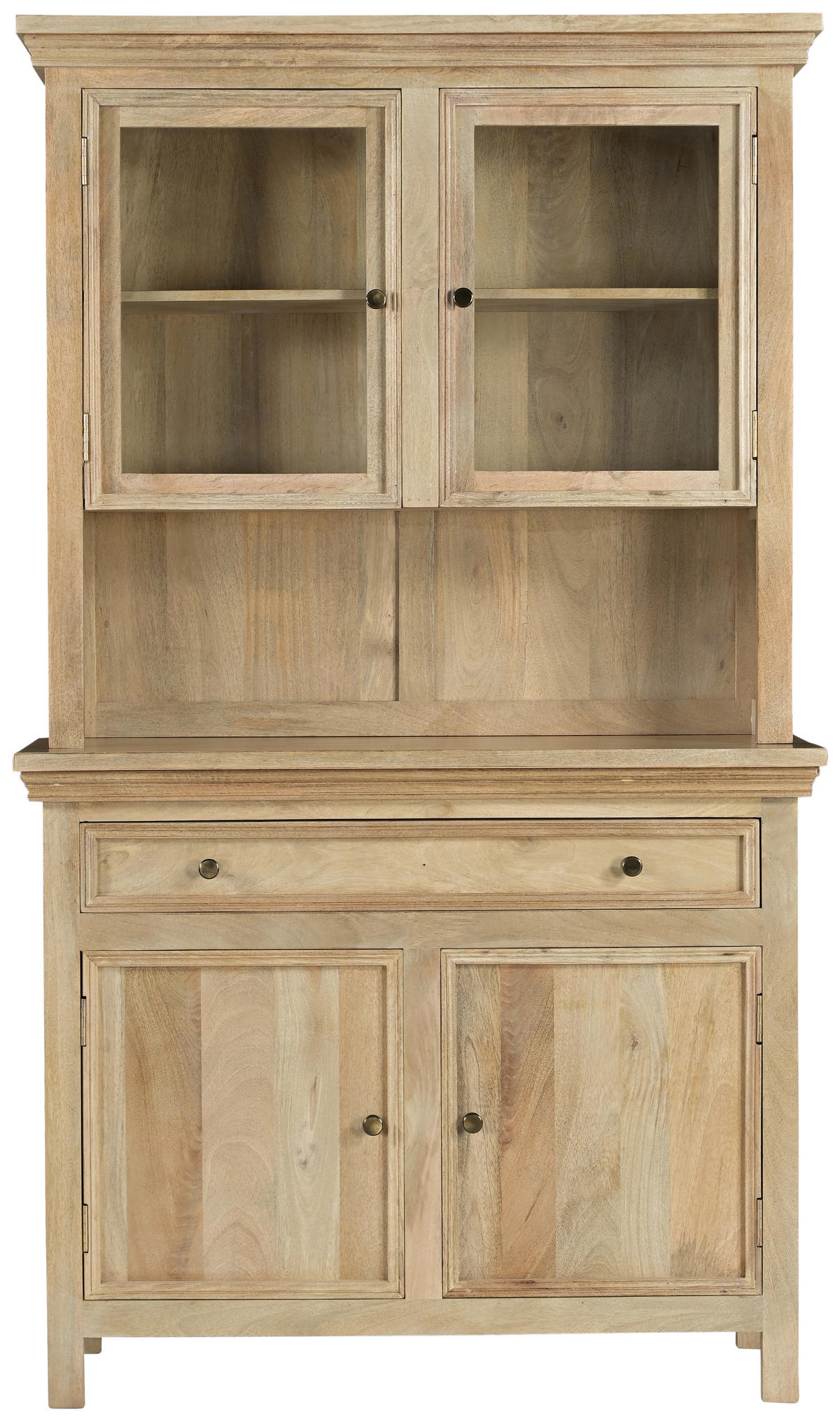 BUFFET 110/190/40 cm  in Naturfarben  - Transparent/Messingfarben, Natur, Holz/Metall (110/190/40cm) - Livetastic