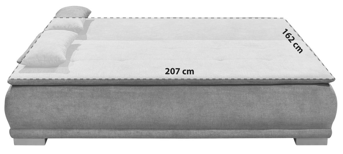 ROZKLÁDACÍ POHOVKA, textil, kompozitní dřevo, tmavě šedá - barvy stříbra/tmavě šedá, Moderní, kompozitní dřevo/textil (208/93/105cm) - MID.YOU