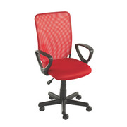 OTOČNÁ ŽIDLE - černá/červená, Design, textil/umělá hmota (54/90,5-102,5/54cm) - Carryhome