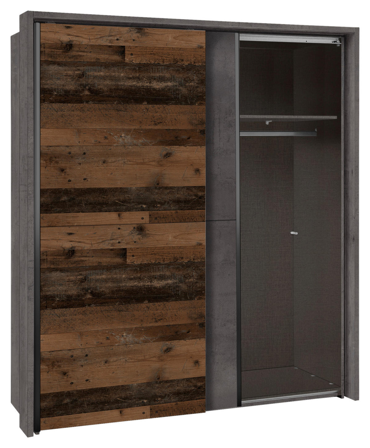 RAMĂ PENTRU DULAP in gri  - gri, Trend, material pe bază de lemn (180/200/17cm) - Ti'me