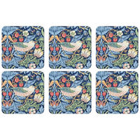 UNDERLÄGG 6 delar  - blå, Design, trä (10,5/10,5cm) - Morris & Co