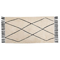 BADEMATTE Schwarz, Elfenbein 80/150 cm  - Elfenbein/Schwarz, Textil (80/150cm) - Esposa