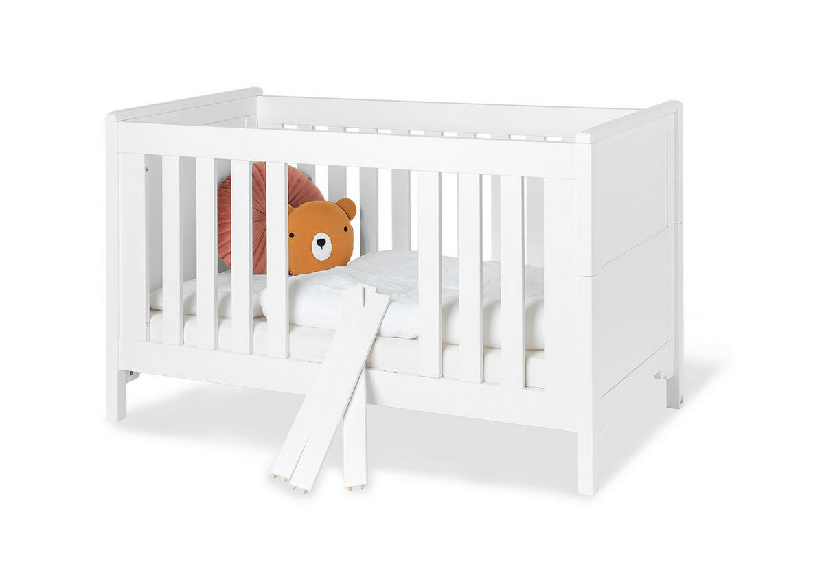 GITTERBETT Chalet  - Weiß, Basics, Holz (148/77/90cm) - Pinolino