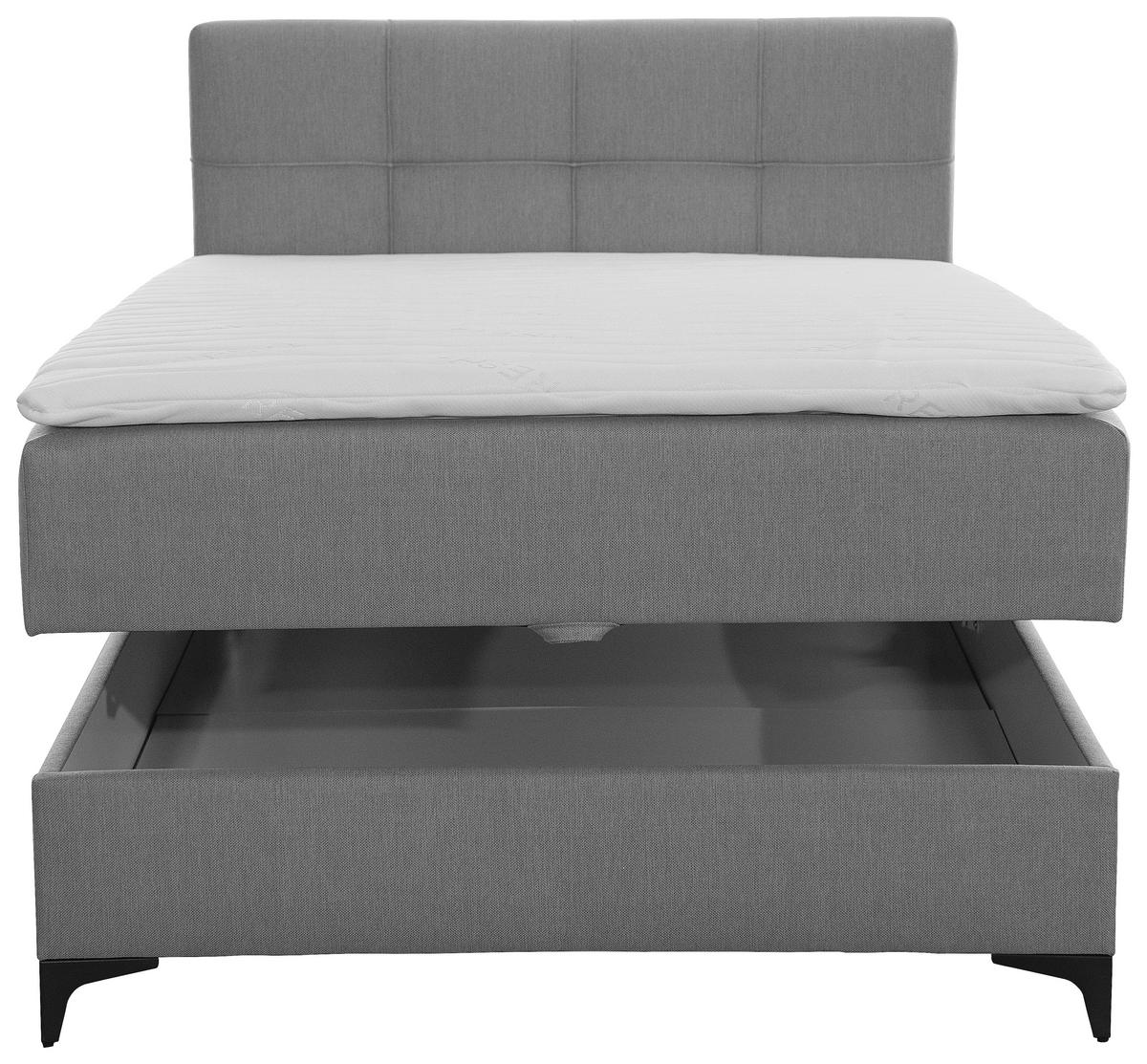 POSTELJA Z VZMETNICO 120 cm   x 200 cm  , tekstil temno siva  - temno siva/črna, Moderno, tekstil (120/200cm) - MID.YOU