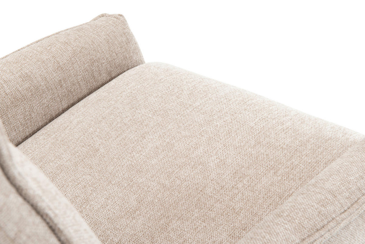 RELAXFÅTÖLJ i trä, metall, textil beige  - beige/svart, Klassisk, metall/trä (72/109/86cm) - Welnova