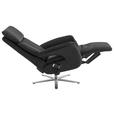 RELAXSESSEL in Leder Anthrazit  - Edelstahlfarben/Anthrazit, Design, Leder/Metall (70/124/85cm) - Cantus