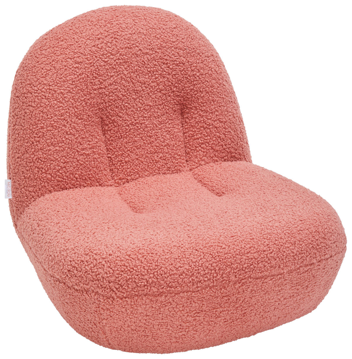 SESSEL Bouclé Koralle    - Koralle/Schwarz, MODERN, Textil/Metall (74/67/93cm) - MID.YOU