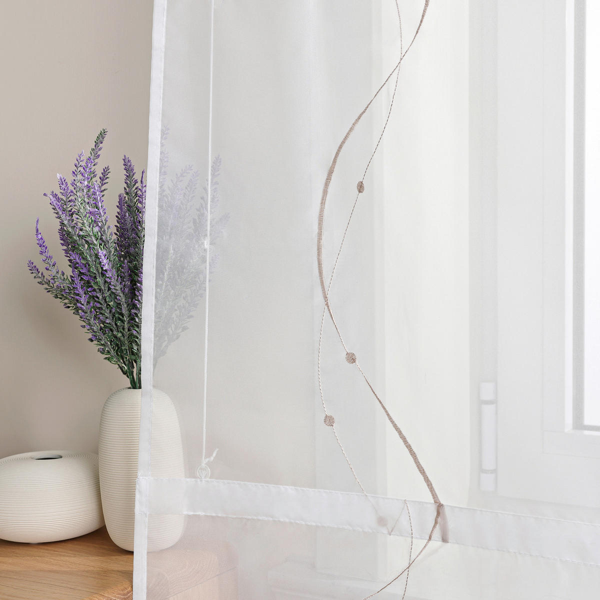 FALTROLLO  transparent  80/140 cm    - Sandfarben/Weiß Hochglanz, Basics, Textil (80/140cm)