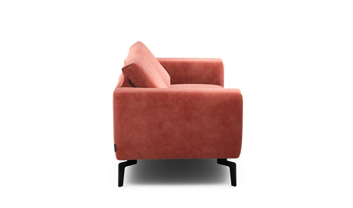 2-SITZER-SOFA COSY1 - Schwarz/Rosa, Design, Textil/Metall (180/86/86-94cm) - SENSOO