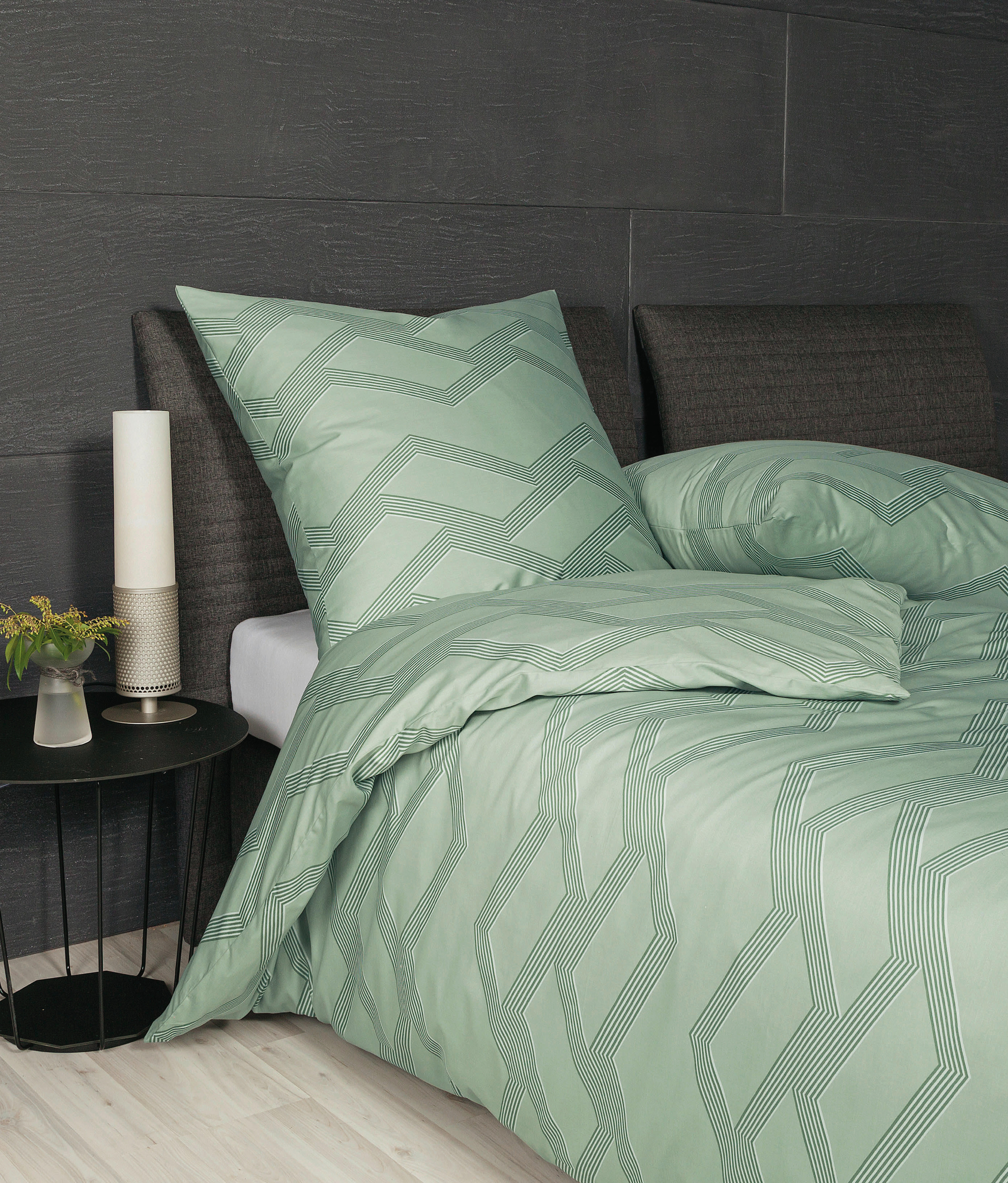 POSTELJINA 135/200 cm   - zelena, Konvencionalno, tekstil (135/200cm) - Janine