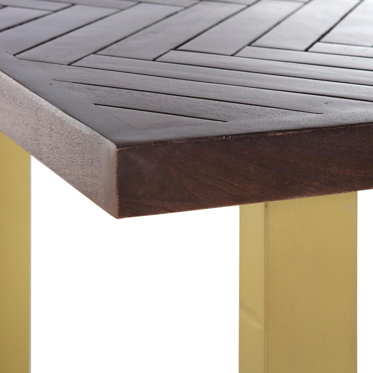 ESSTISCH in Holz 160/90/76 cm  - Goldfarben/Braun, Trend, Holz/Metall (160/90/76cm) - Livetastic