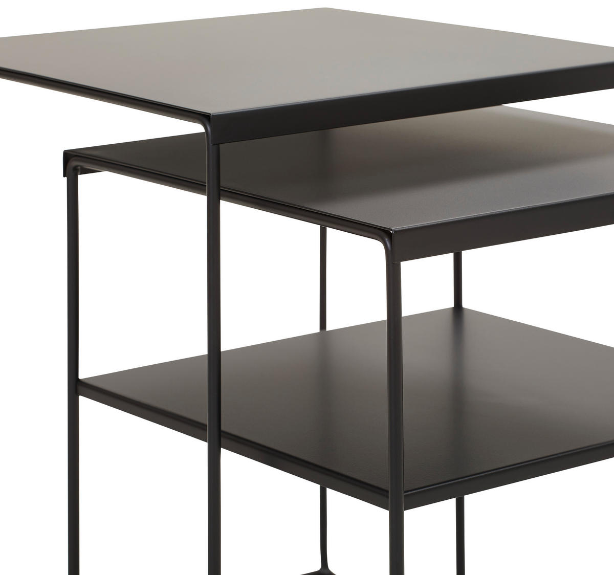 SATZTISCH in Metall 38/38/45 cm  - Schwarz, Design, Metall (38/38/45cm) - MID.YOU
