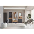 GARDEROBENBANK  in 84/47/38 cm  - Eiche Bianco/Anthrazit, Natur, Glas/Holz (84/47/38cm) - Linea Natura