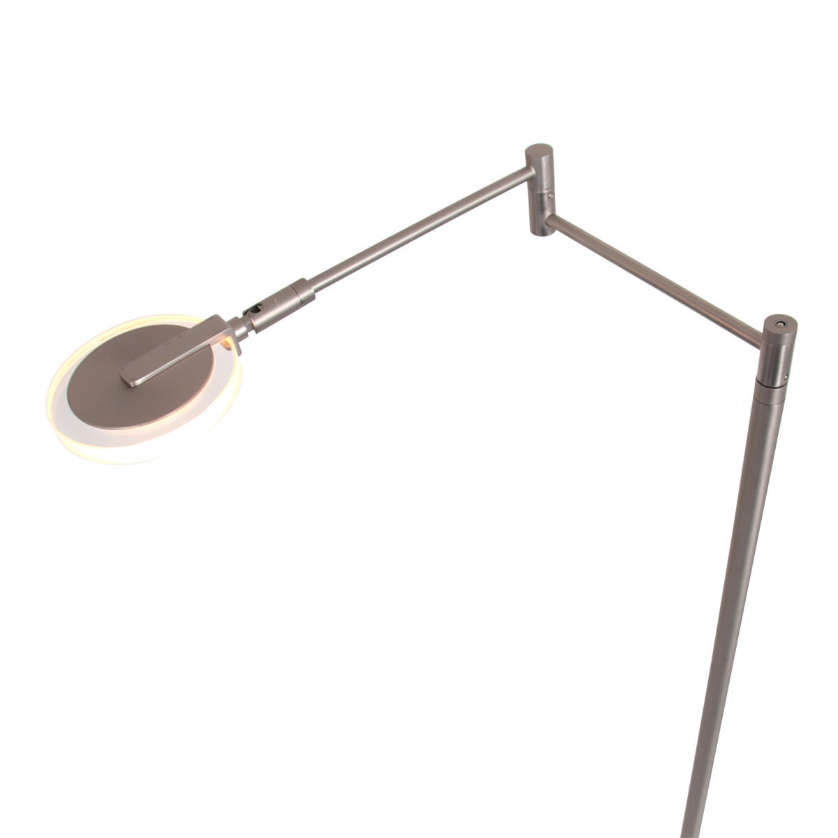 STEHLEUCHTE    - Edelstahlfarben, Design, Glas/Metall (23cm)
