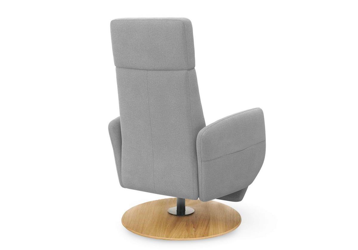 RELAXSESSEL Flachgewebe    - Eichefarben/Grau, KONVENTIONELL, Holz/Textil (71/110/82cm) - Sit & More