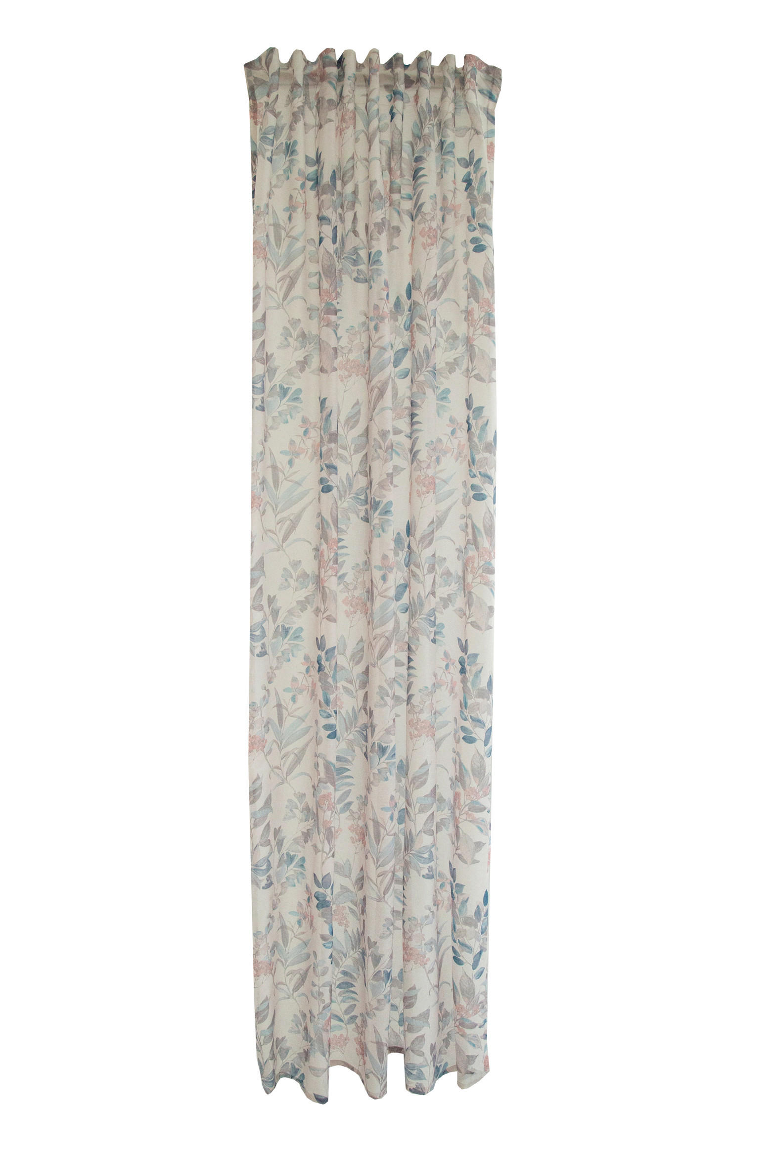 FERTIGVORHANG  transparent  140/245 cm   - Pastellblau, KONVENTIONELL, Textil (140/245cm)