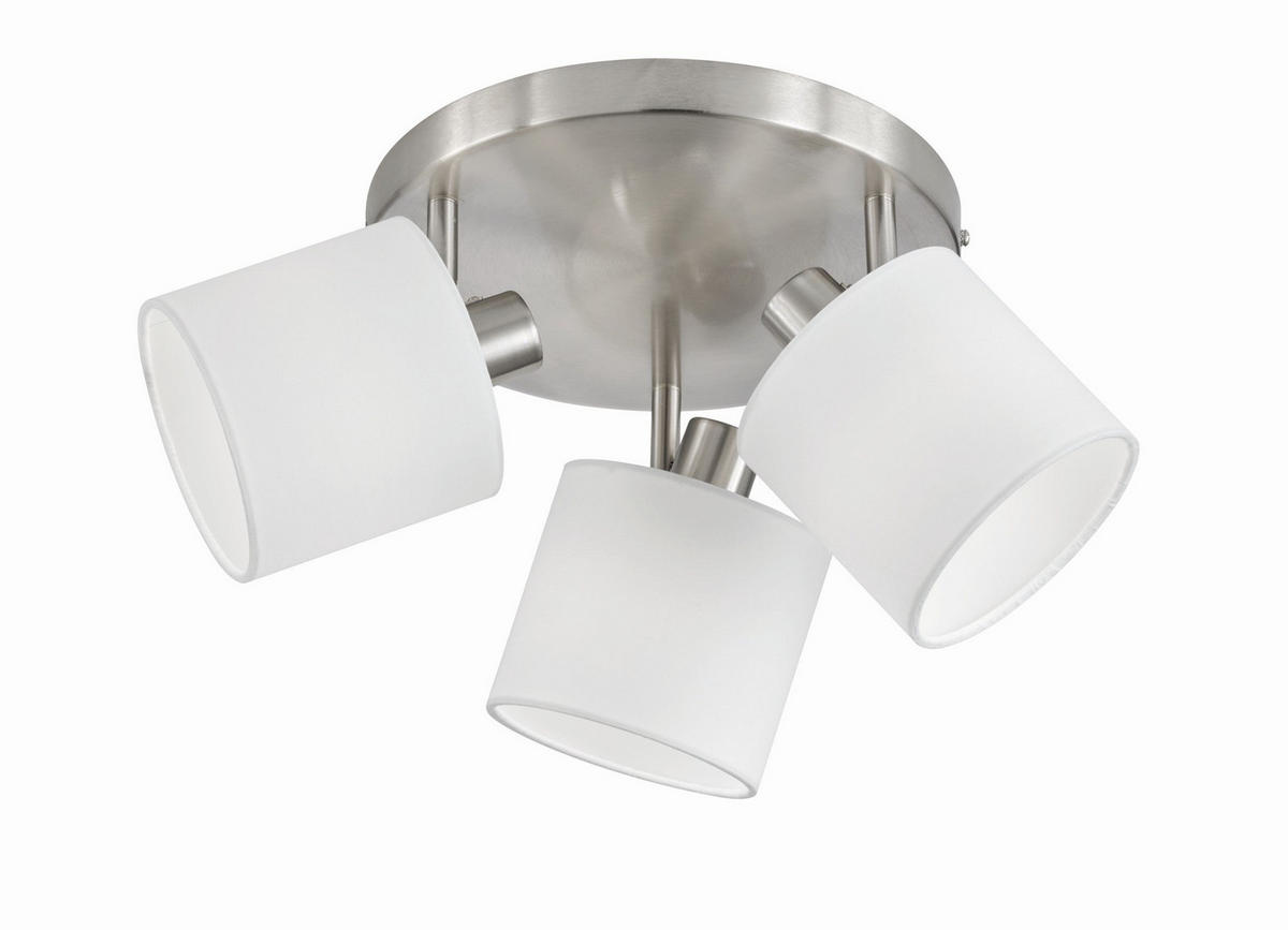 STRAHLER - Weiss/Nickelfarben, Basics, Textil/Metall (25/19cm)