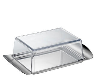 BUTTERDOSE Metall, Kunststoff  - Edelstahlfarben, Basics, Kunststoff/Metall (16,6/9,9/5,2cm) - KÜCHENPROFI