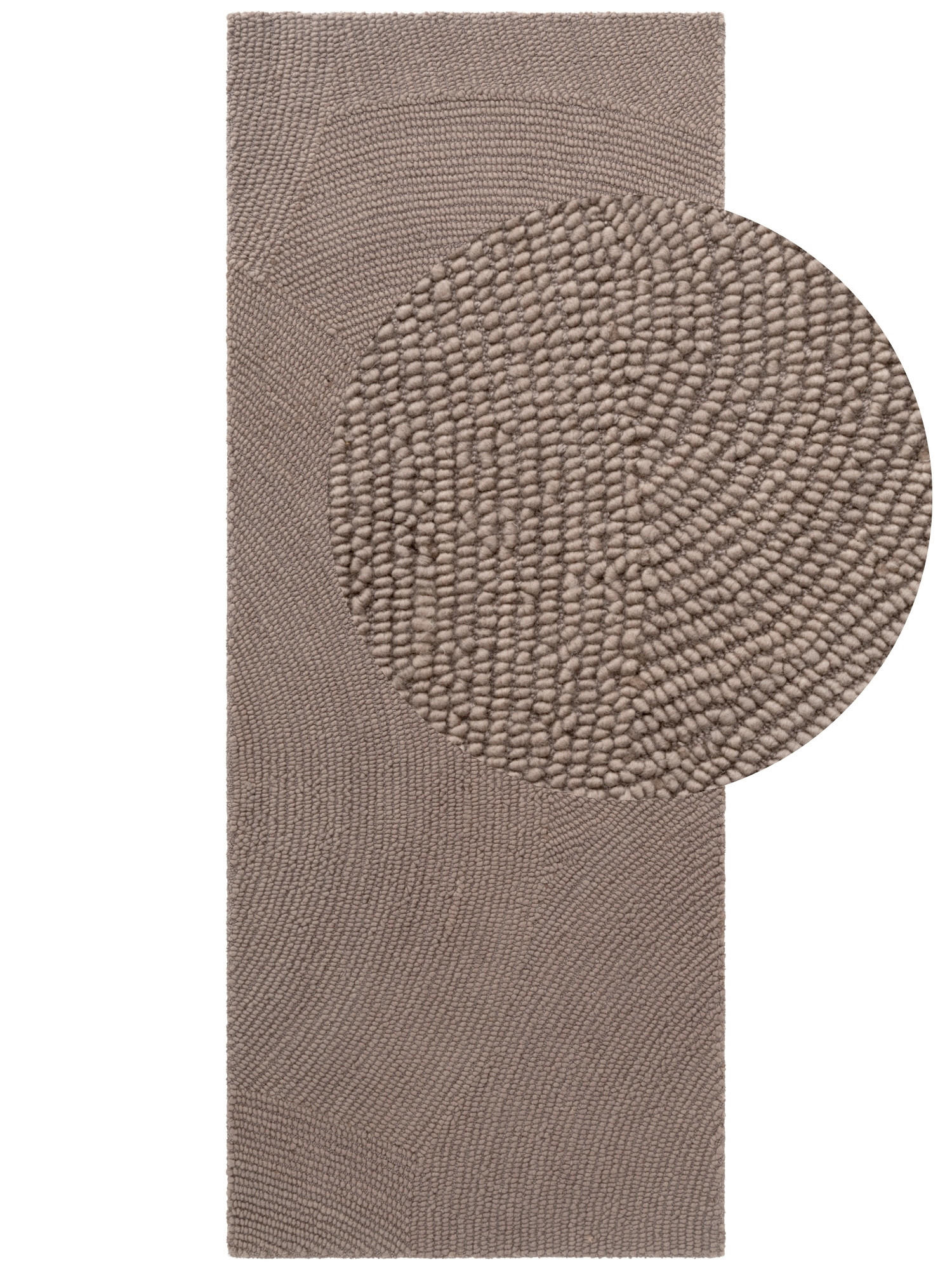 LÄUFER 80/300 cm Eleni  - Taupe, Basics, Textil (80/300cm)