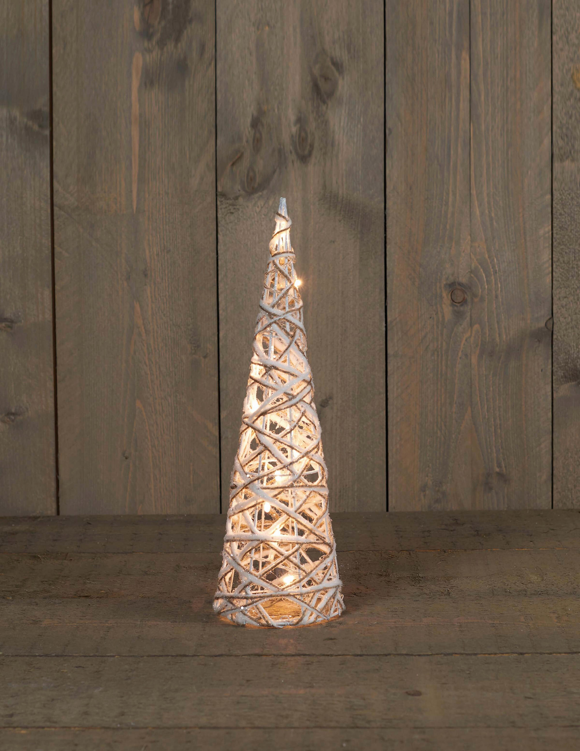 LED-DEKOLEUCHTE   - Weiß, Basics, Textil (40cm) - X-Mas