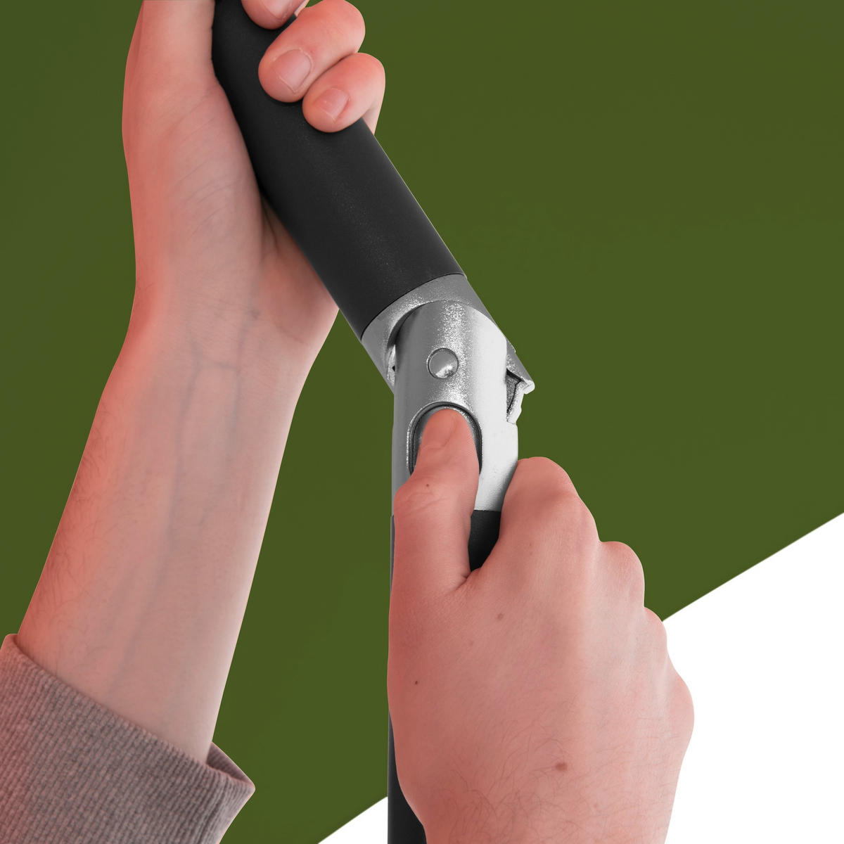 SENČNIK - zelena/antracit, Basics, kovina/tekstil (300/300cm) - Doppler