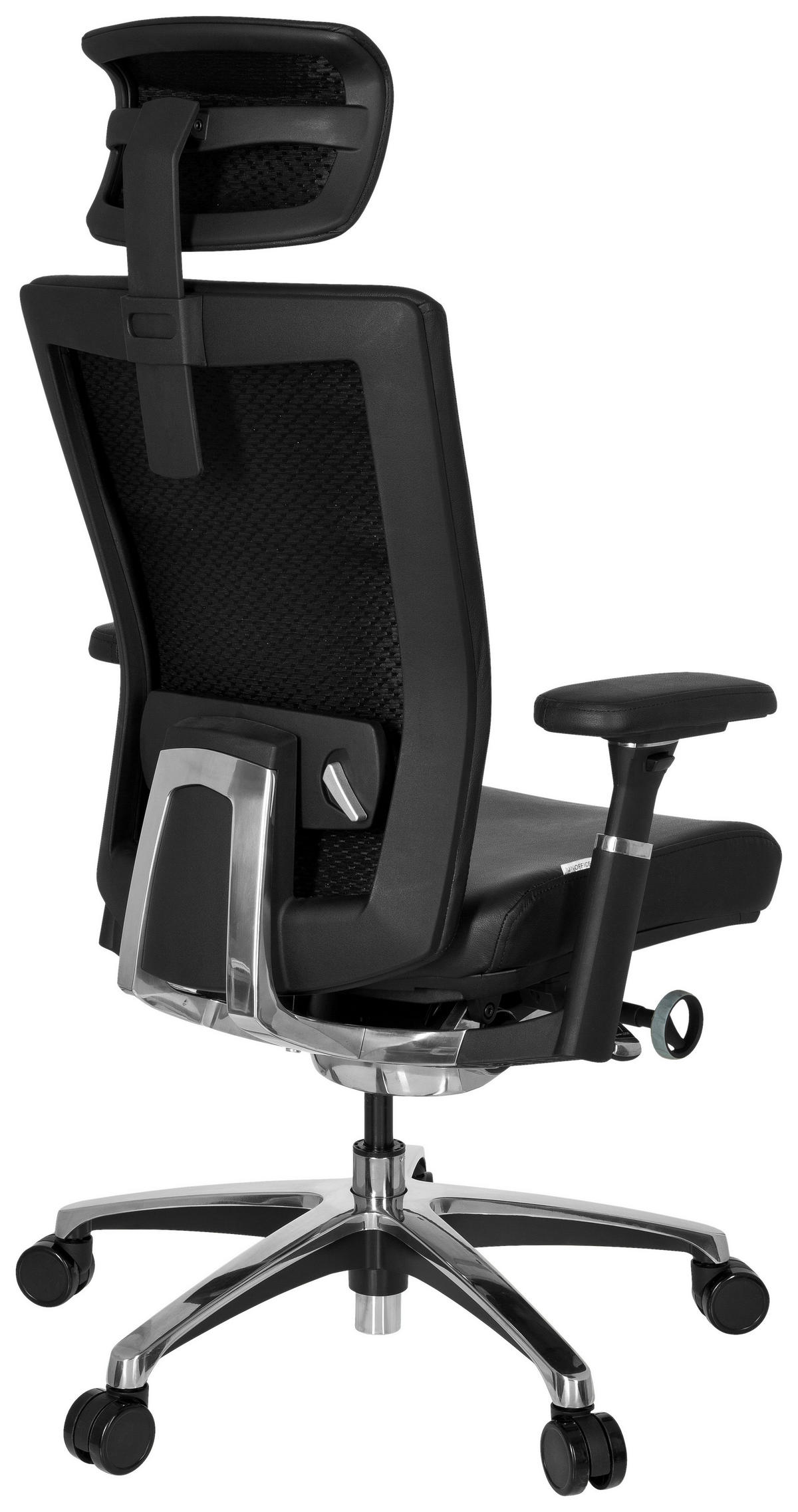 DREHSTUHL  in Schwarz  - Chromfarben/Schwarz, MODERN, Leder/Kunststoff (57/106/52cm) - MID.YOU