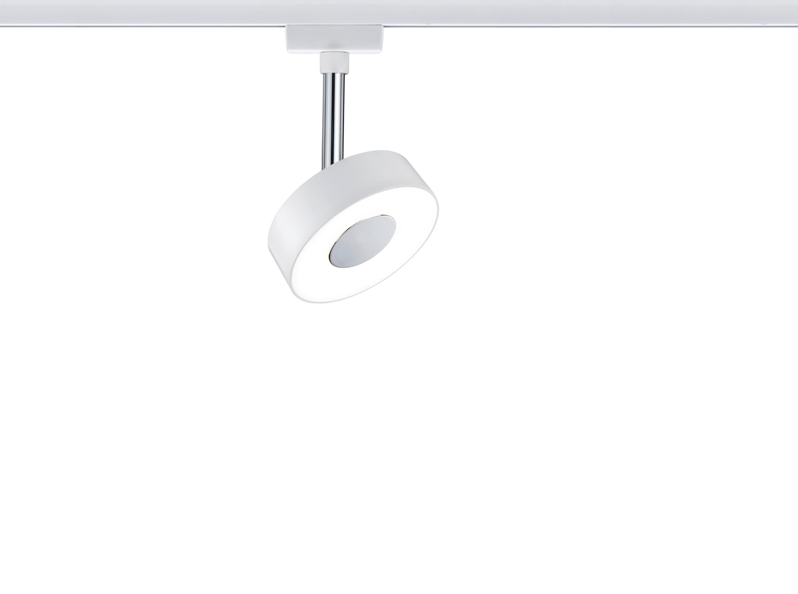 SCHIENENSYSTEM-STRAHLER - Chromfarben/Weiß, Basics, Kunststoff/Metall (9,8/14,7/5cm) - Paulmann