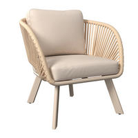 LOUNGESESSEL  - Beige, Design, Textil/Metall (83/77/82cm) - Ambia Garden