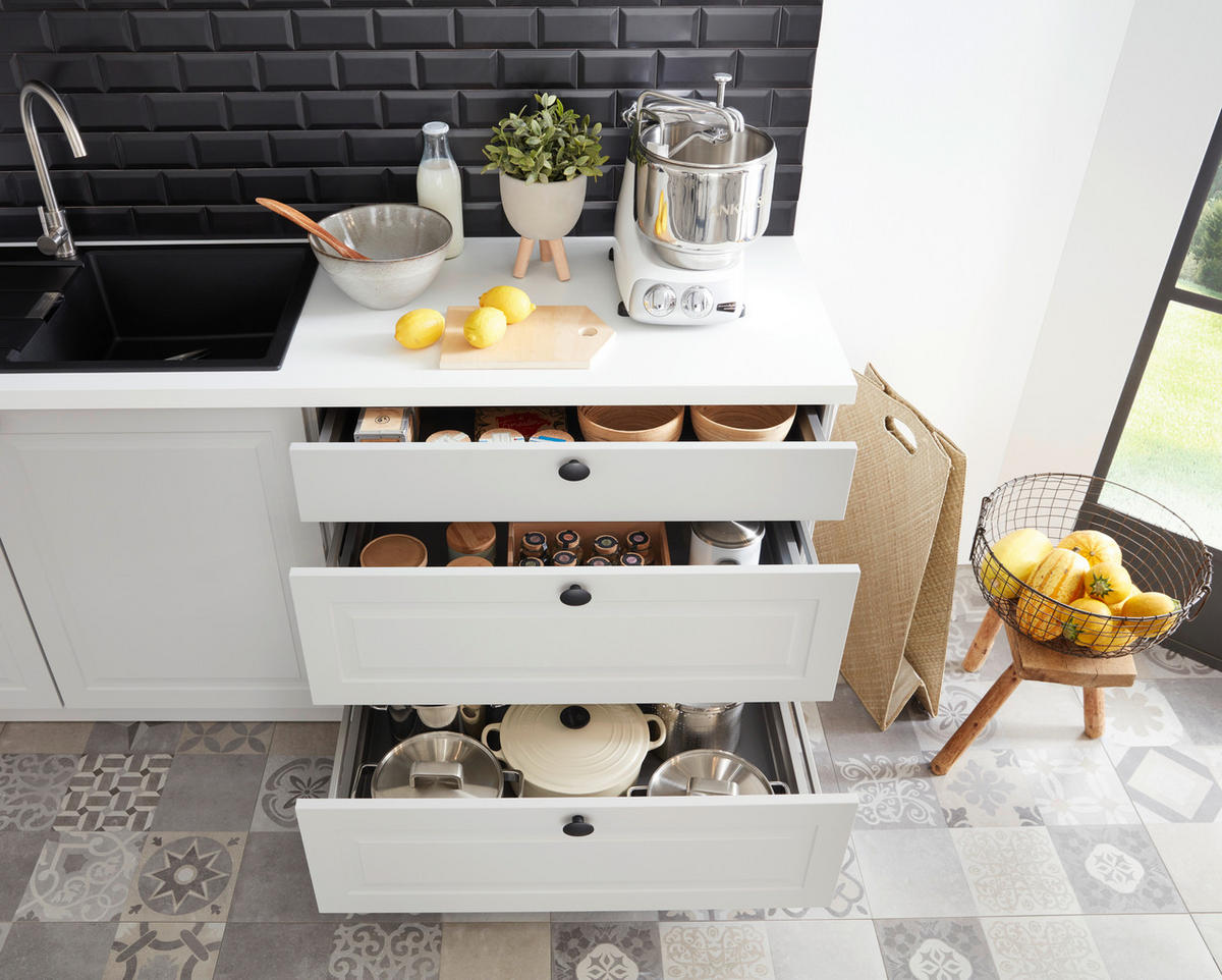 EINBAUKÜCHE DK310  - Grau, Design, Holzwerkstoff - Dieter Knoll