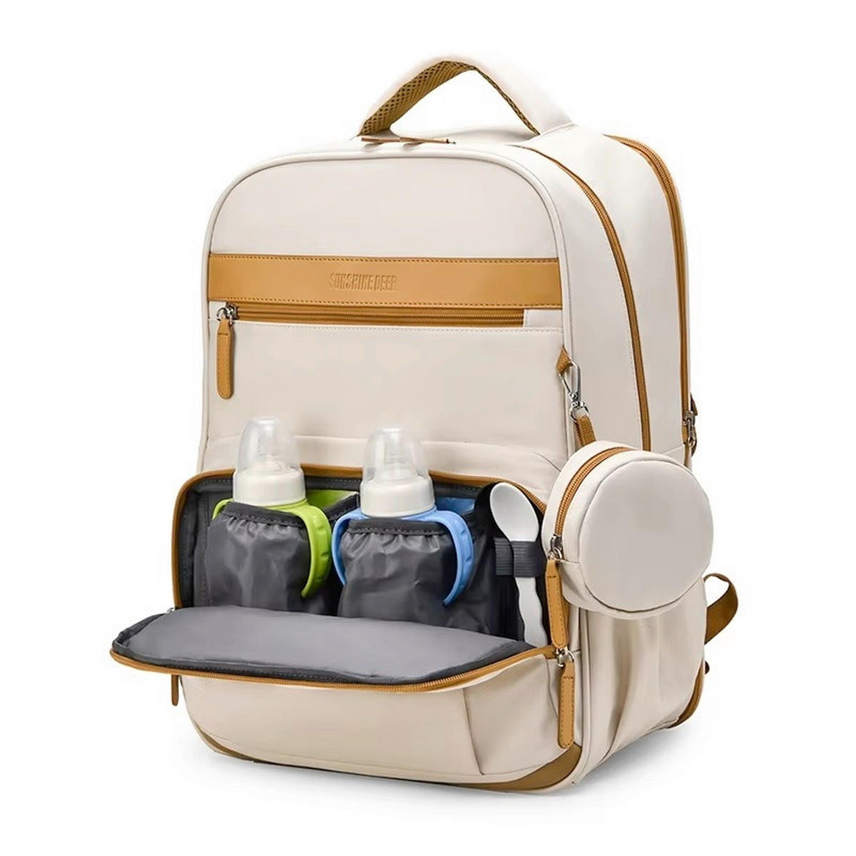 WICKELRUCKSACK  - Creme, Basics, Textil (30/40/21cm)