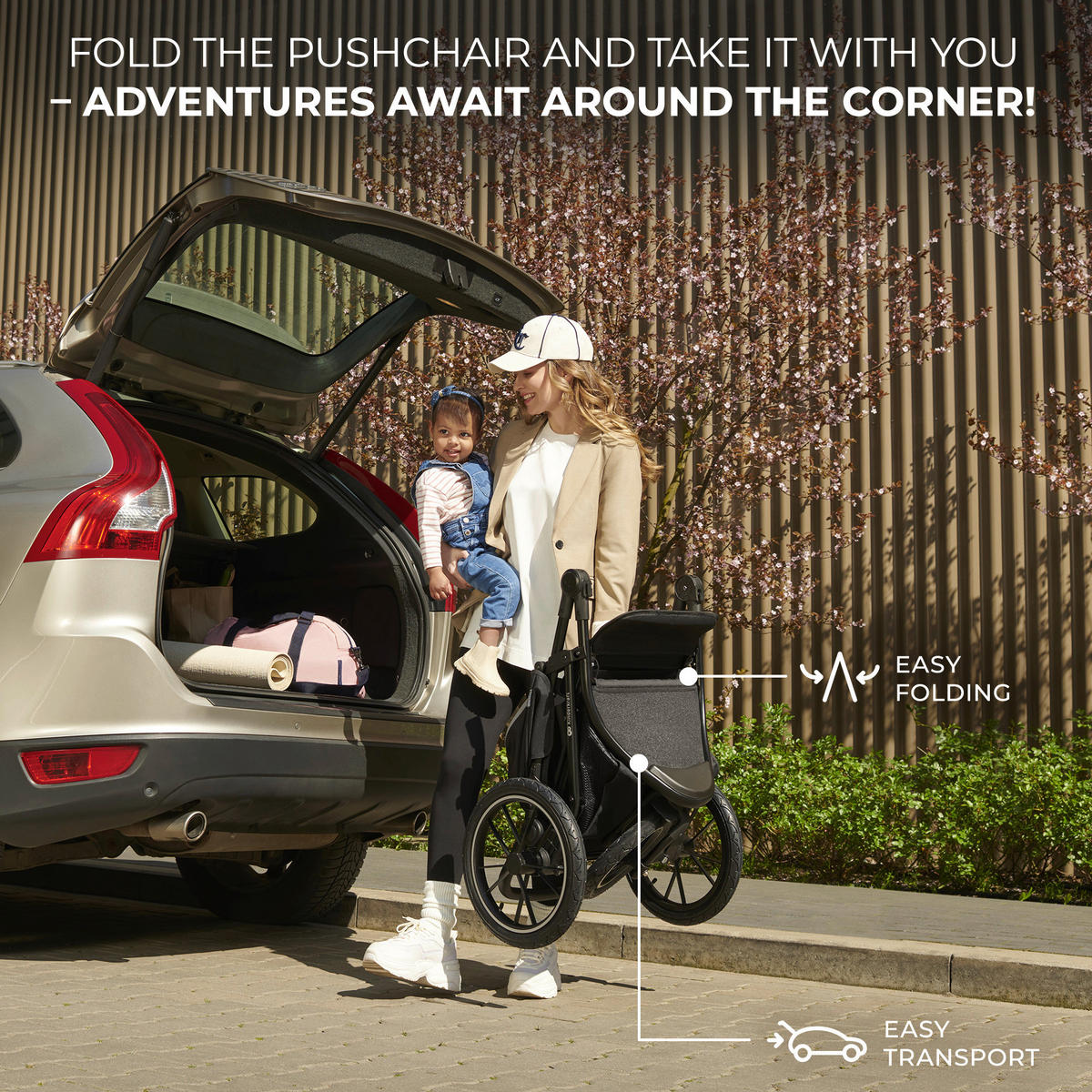 JOGGER Helsi 2  - Schwarz/Grau, Basics, Metall (61.5/71-113/126cm) - Kinderkraft