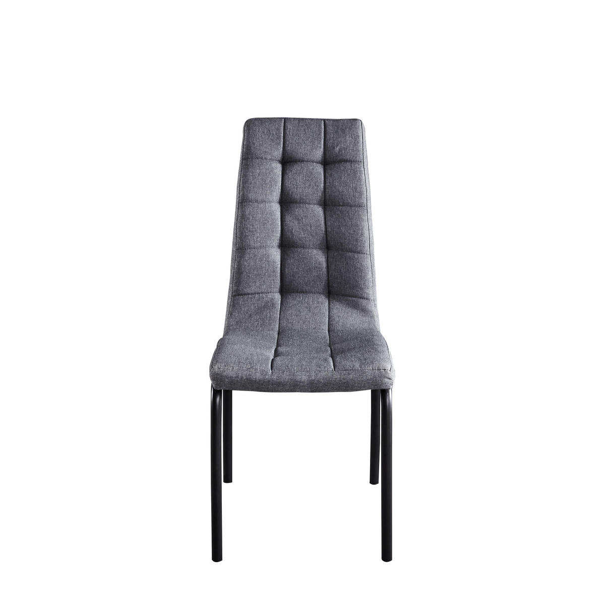 STUHL-SET 2 Stück  in  - Hellgrau/Schwarz, Design, Textil/Metall (42/103/58,5cm) - Livetastic