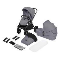 KINDERWAGENSET  Mika Plus 2in1  Grey Stone  - Grau, Basics (93/62/110cm) - Lionelo