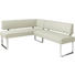 ECKBANK in Chromfarben, Creme - Chromfarben/Creme, Design, Leder/Metall (165/206cm) - Novel ECKBANK in Chromfarben, Creme - Chromfarben/Creme, Design, Leder/Metall (165/206cm) - Novel