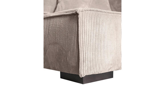 ECKSOFA Rosa Cord  - Braun/Rosa, KONVENTIONELL, Holz/Textil (230/190cm) - Carryhome