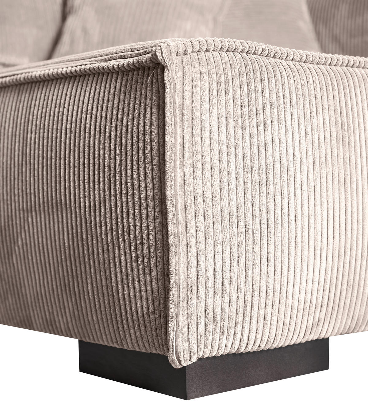 ECKSOFA Rosa Cord  - Braun/Rosa, KONVENTIONELL, Holz/Textil (230/190cm) - Carryhome