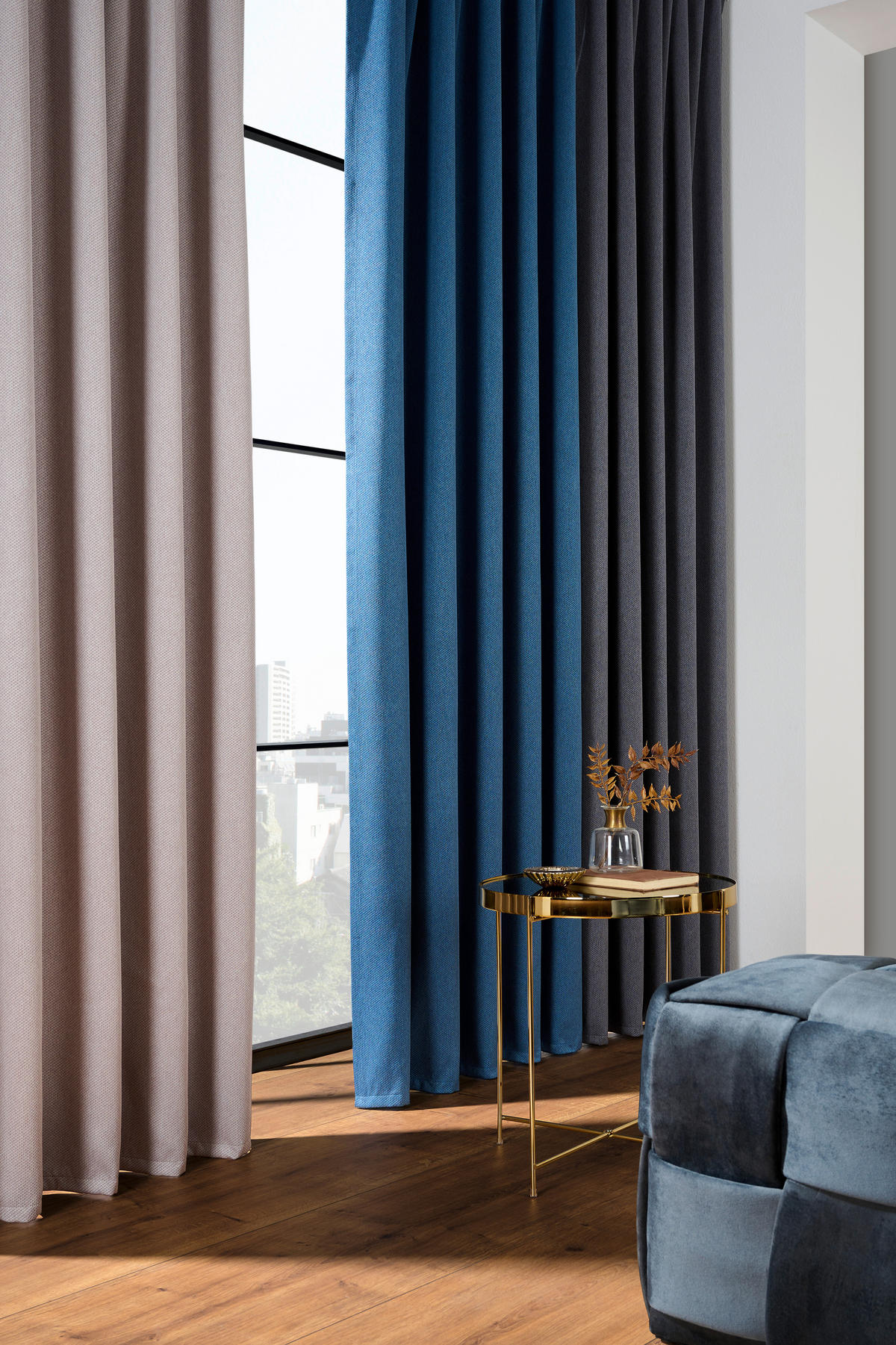 FERTIGVORHANG blickdicht  - Grau, Basics, Textil (135/245cm) - Esposa