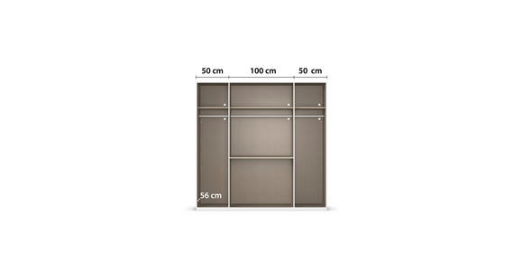 DREHTÜRENSCHRANK in Eichefarben - Eichefarben, Design, Holzwerkstoff/Kunststoff (201/197/60cm) - Novel